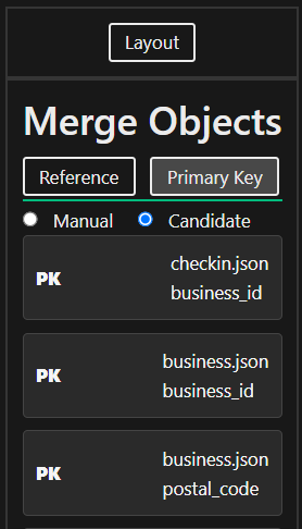 Primary Key Candidates