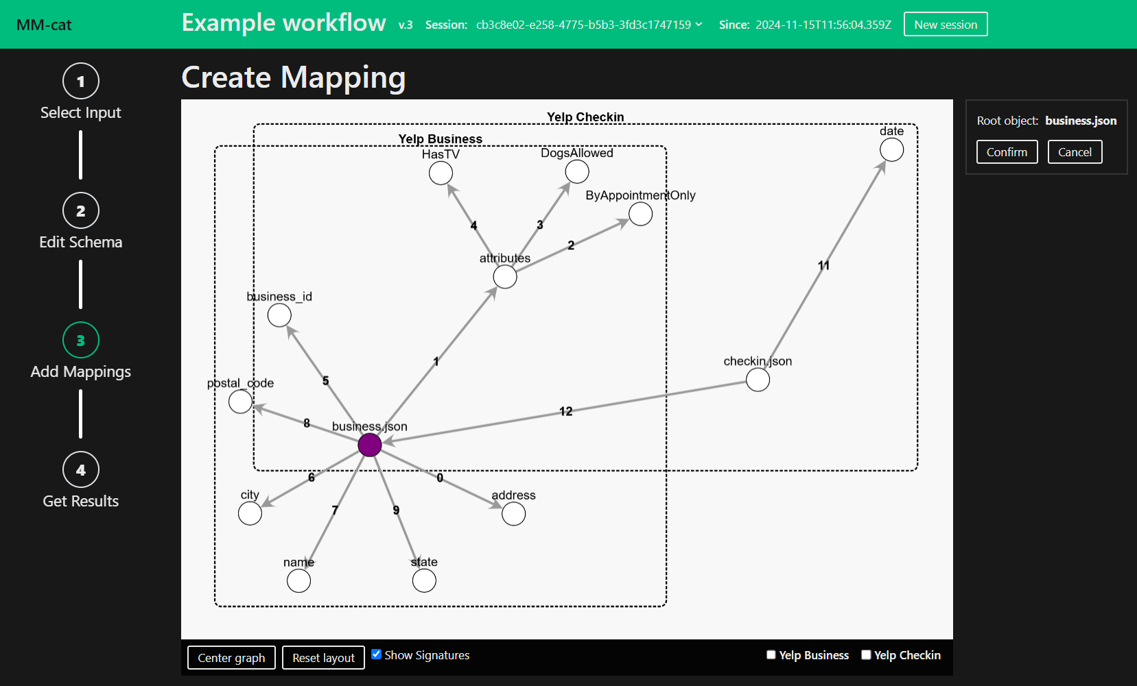 Mapping Editor - select root